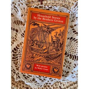 Vintage 1963 Brothers Grimm 'Household Stories' - Walter Crane Illustrations